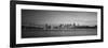 Suspension Bridge with City Skyline at Dusk, Bay Bridge, San Francisco Bay, San Francisco-null-Framed Photographic Print