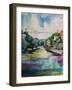 Suspension Bridge-Emma Catherine Debs-Framed Art Print