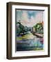 Suspension Bridge-Emma Catherine Debs-Framed Art Print