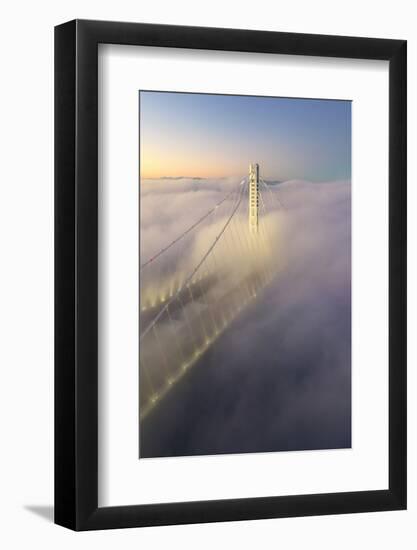 Suspension Fog Bridge, Oakland San Francisco Bay Morning Fog-Vincent James-Framed Photographic Print