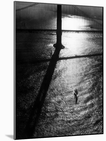 Suspension Tower of the Golden Gate Bridge at Sunrise-Margaret Bourke-White-Mounted Photographic Print