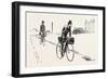 Suspicious Characters on the Franco-German Frontier, Bicycle, Bicycles, 1888-null-Framed Giclee Print