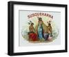 Susquehanna Brand Cigar Box Label-Lantern Press-Framed Art Print