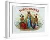 Susquehanna Brand Cigar Box Label-Lantern Press-Framed Art Print