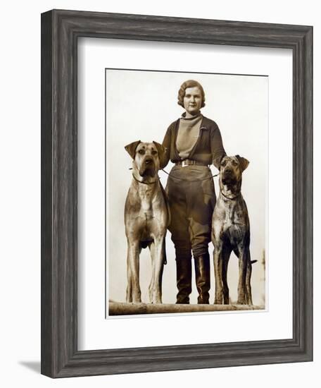 Sussex Canine Association Dog Show, Bognor Regis, Sussex, January 1934-null-Framed Photographic Print