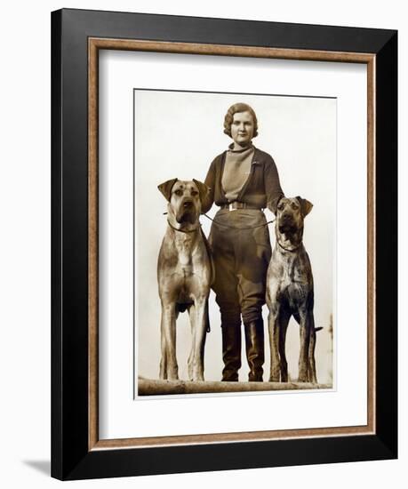 Sussex Canine Association Dog Show, Bognor Regis, Sussex, January 1934-null-Framed Photographic Print