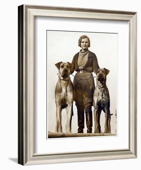 Sussex Canine Association Dog Show, Bognor Regis, Sussex, January 1934-null-Framed Photographic Print