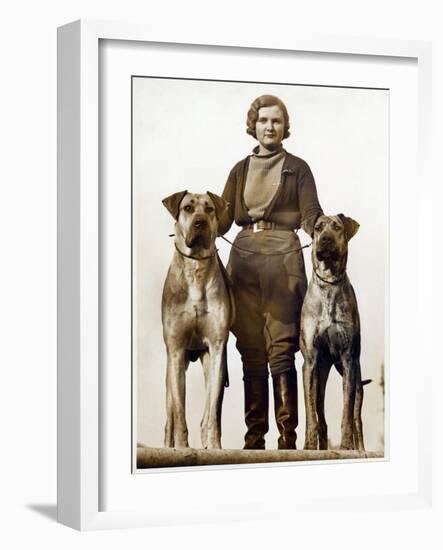 Sussex Canine Association Dog Show, Bognor Regis, Sussex, January 1934-null-Framed Photographic Print