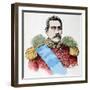 Susuga Malietoa Laupepa (1841-1898). Ruler of Samoa. Engraving. Colored.-Tarker-Framed Photographic Print