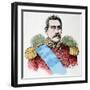 Susuga Malietoa Laupepa (1841-1898). Ruler of Samoa. Engraving. Colored.-Tarker-Framed Photographic Print