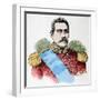 Susuga Malietoa Laupepa (1841-1898). Ruler of Samoa. Engraving. Colored.-Tarker-Framed Photographic Print