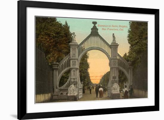 Sutro Heights Entrance, San Francisco, California-null-Framed Art Print