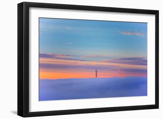 Sutro Tower Above the Fog - San Francisco, Golden Gate Bridge-Vincent James-Framed Photographic Print