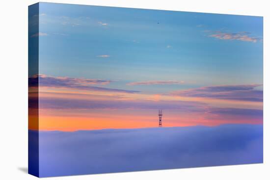 Sutro Tower Above the Fog - San Francisco, Golden Gate Bridge-Vincent James-Stretched Canvas