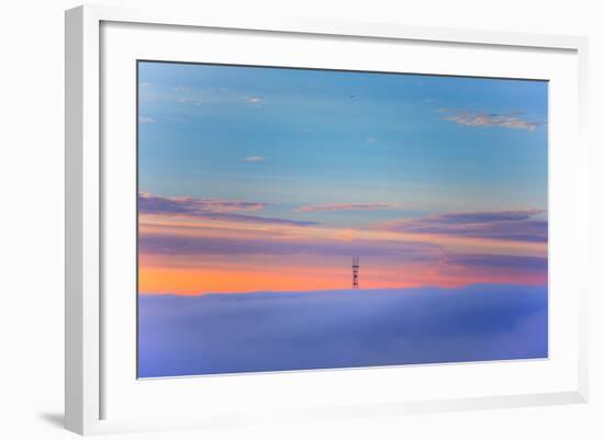 Sutro Tower Above the Fog - San Francisco, Golden Gate Bridge-Vincent James-Framed Photographic Print