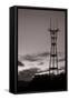 Sutro Tower in Black and White-Vincent James-Framed Stretched Canvas