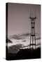 Sutro Tower in Black and White-Vincent James-Stretched Canvas