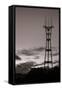 Sutro Tower in Black and White-Vincent James-Framed Stretched Canvas