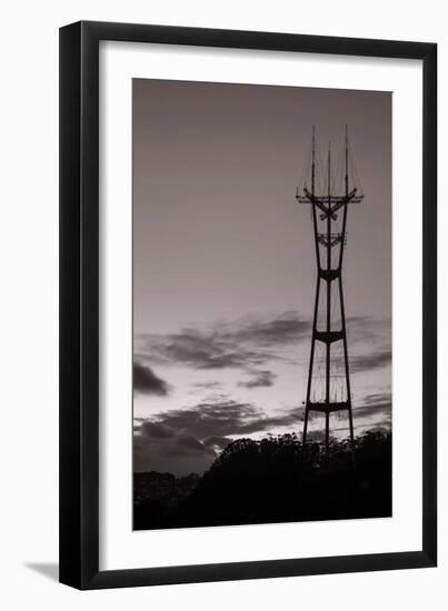 Sutro Tower in Black and White-Vincent James-Framed Photographic Print