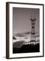 Sutro Tower in Black and White-Vincent James-Framed Photographic Print