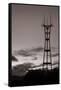 Sutro Tower in Black and White-Vincent James-Framed Stretched Canvas