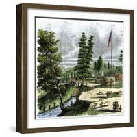 Sutter's Mill, Site of James Marshall's Discovery of Gold in California, c.1848-null-Framed Giclee Print