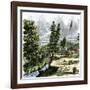 Sutter's Mill, Site of James Marshall's Discovery of Gold in California, c.1848-null-Framed Giclee Print