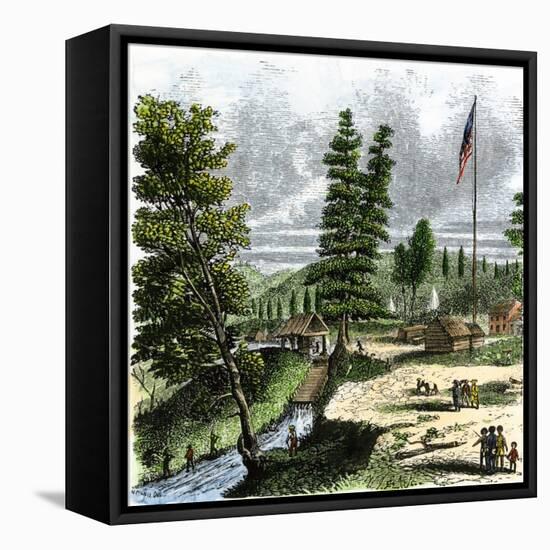 Sutter's Mill, Site of James Marshall's Discovery of Gold in California, c.1848-null-Framed Stretched Canvas