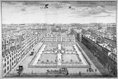 Bird's-Eye View of Bridewell with Figures Walking in the Quadrangle, City of London, 1750-Sutton Nicholls-Giclee Print