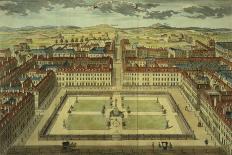 Bird's-Eye View of Bridewell with Figures Walking in the Quadrangle, City of London, 1750-Sutton Nicholls-Giclee Print