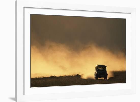 Suv Driving across Savanna-null-Framed Photographic Print