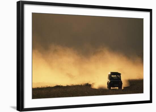 Suv Driving across Savanna-null-Framed Photographic Print