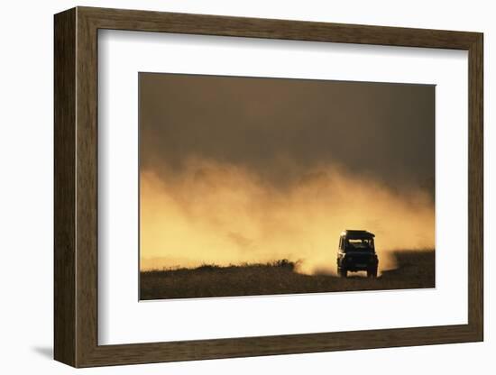 Suv Driving across Savanna-null-Framed Photographic Print