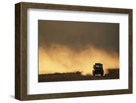 Suv Driving across Savanna-null-Framed Photographic Print