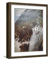 Suvorov's Army Crossing the Alps in 1799, 1899-Vasilii Ivanovich Surikov-Framed Giclee Print
