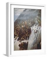 Suvorov's Army Crossing the Alps in 1799, 1899-Vasilii Ivanovich Surikov-Framed Giclee Print