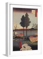 Suwa Bluff in Nippori (One Hundred Famous Views of Ed), 1856-1858-Utagawa Hiroshige-Framed Giclee Print