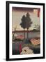 Suwa Bluff in Nippori (One Hundred Famous Views of Ed), 1856-1858-Utagawa Hiroshige-Framed Giclee Print