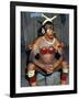 Suya Indian Dressed for Dance, Brazil, South America-Robin Hanbury-tenison-Framed Photographic Print