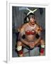 Suya Indian Dressed for Dance, Brazil, South America-Robin Hanbury-tenison-Framed Photographic Print