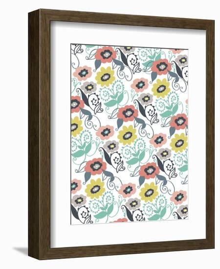 Suzani Floral-Elizabeth Caldwell-Framed Giclee Print