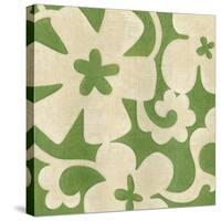 Suzani Silhouette in Green I-Chariklia Zarris-Stretched Canvas