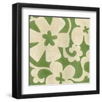 Suzani Silhouette in Green I-Chariklia Zarris-Framed Art Print