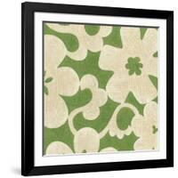 Suzani Silhouette in Green II-Chariklia Zarris-Framed Art Print