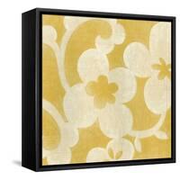 Suzani Silhouette in Yellow I-Chariklia Zarris-Framed Stretched Canvas