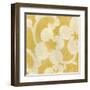 Suzani Silhouette in Yellow I-Chariklia Zarris-Framed Art Print