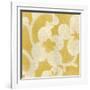 Suzani Silhouette in Yellow I-Chariklia Zarris-Framed Art Print