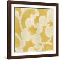 Suzani Silhouette in Yellow I-Chariklia Zarris-Framed Art Print