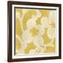 Suzani Silhouette in Yellow I-Chariklia Zarris-Framed Art Print