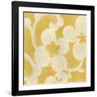 Suzani Silhouette in Yellow I-Chariklia Zarris-Framed Art Print